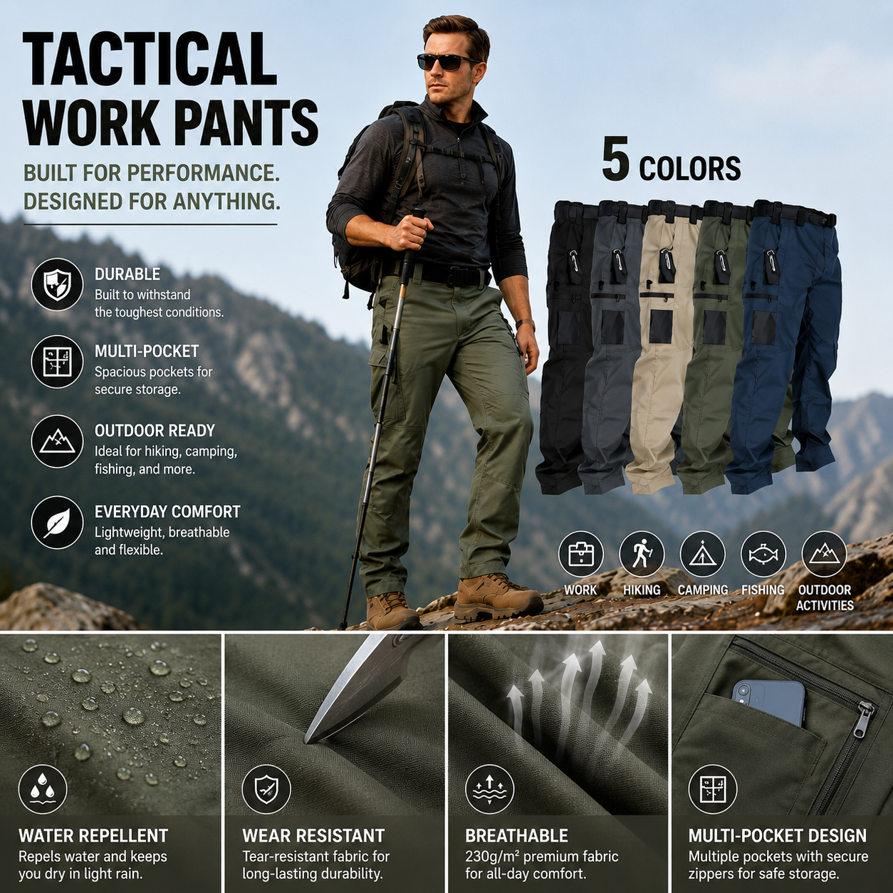 🔥LAST DAY 49%---Men's Waterproof Tactical Work Pants