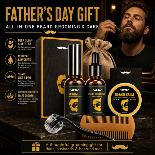 🎁 The Ultimate Beard Growth & Grooming Kit