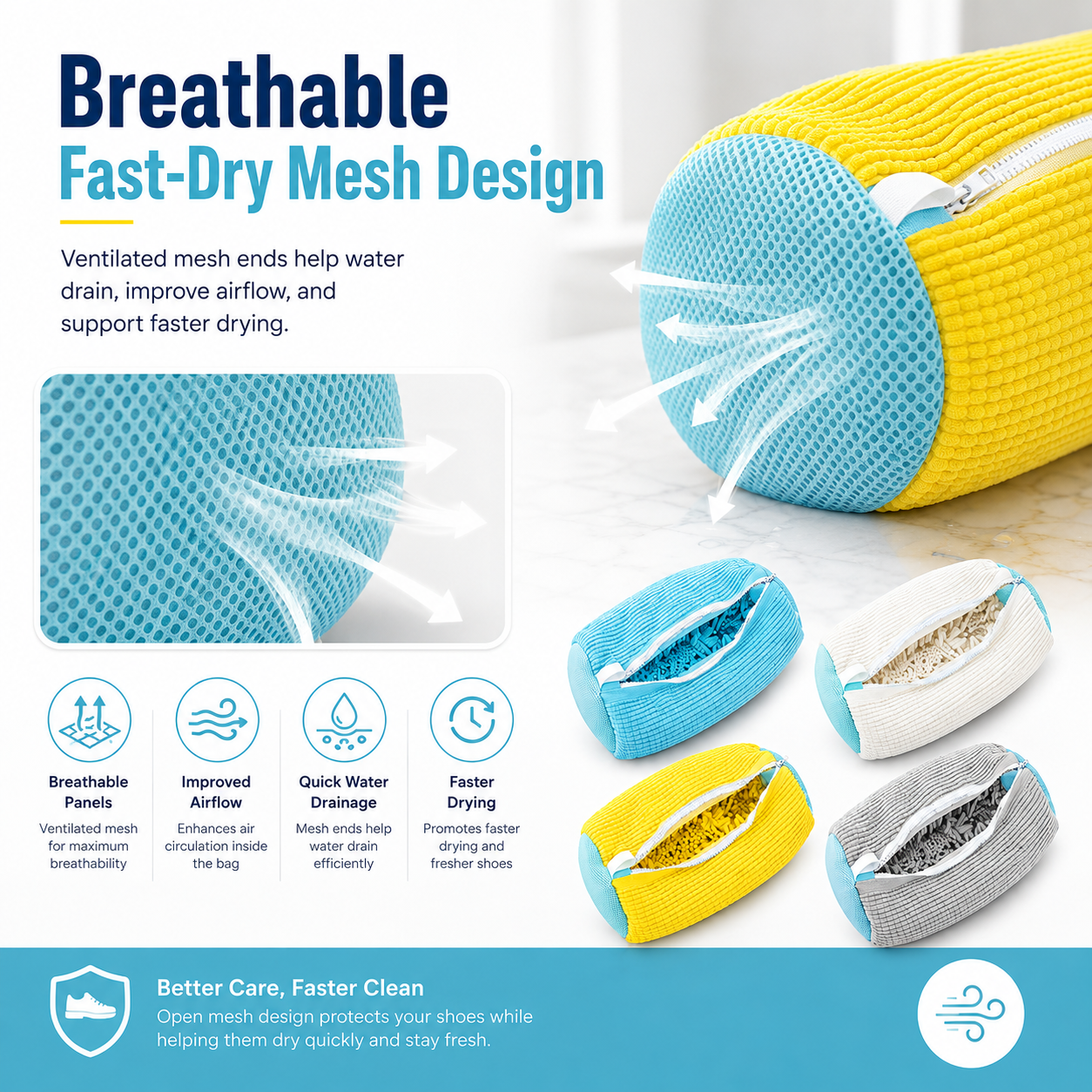Shoe washing bag