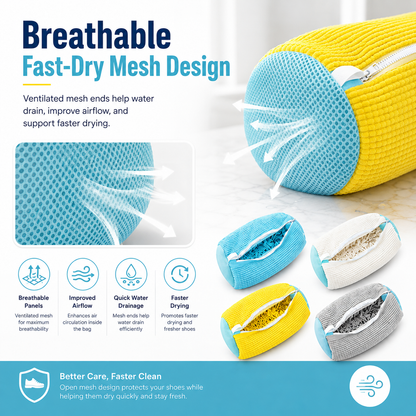 Shoe washing bag