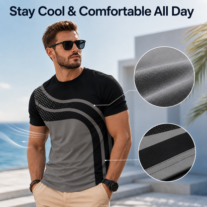 🔥 Summer Sale | 5-Pack Gradient Stripe Men's T-Shirts