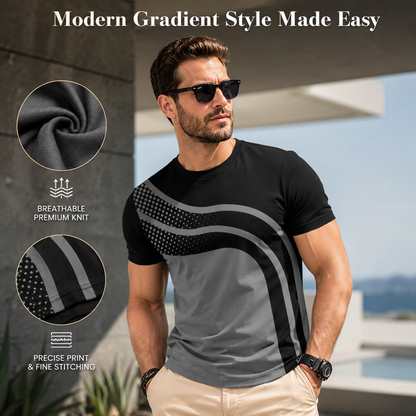 🔥 Summer Sale | 5-Pack Gradient Stripe Men's T-Shirts