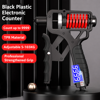 Adjustable Grip Strengthener with Digital Counter-5-165KG Heavy Resistance Hand & Forearm Trainer
