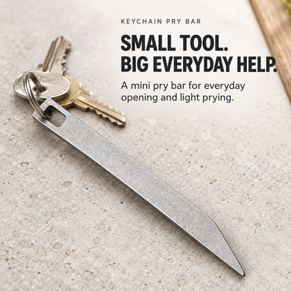 🔑 Tiny Crowbar Keyring – Compact Pry Tool for Everyday Opening & Lifting