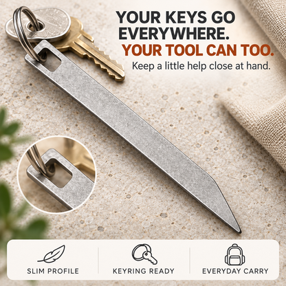 🔑 Tiny Crowbar Keyring – Compact Pry Tool for Everyday Opening & Lifting
