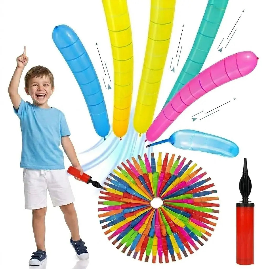 🎉100pcs Whistling Flying Rockets with Pump |Outdoor Party Games and Birthday Gifts