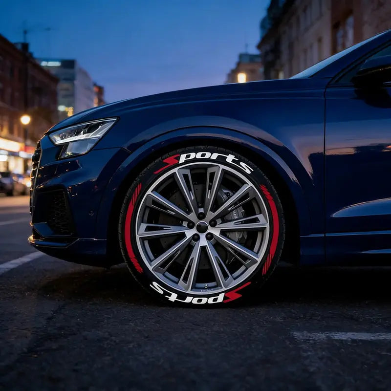 🔥 8PCS 3D Tire Lettering Stickers – Thickened Wheel Sidewall Decals for Cars & Motorcycles