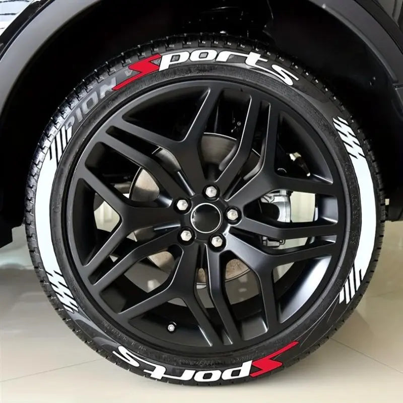 🔥 8PCS 3D Tire Lettering Stickers – Thickened Wheel Sidewall Decals for Cars & Motorcycles