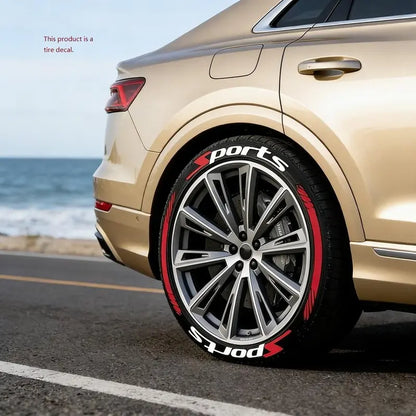 🔥 8PCS 3D Tire Lettering Stickers – Thickened Wheel Sidewall Decals for Cars & Motorcycles