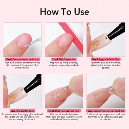 ⚡ HOT SALE | Quick-Dry Nail Glue Gel Kit