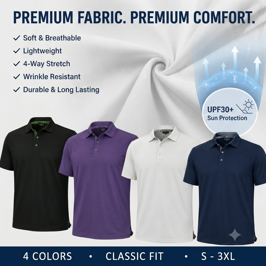 🔥 HOT SALE | 3 PCS Men's Polo Shirts