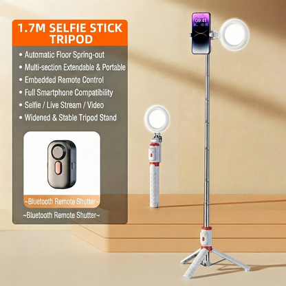 📱 SmartSelfie Stick & Tripod – Wireless Remote, Stable Stand, Creator Kit for iPhone & Android ✈️