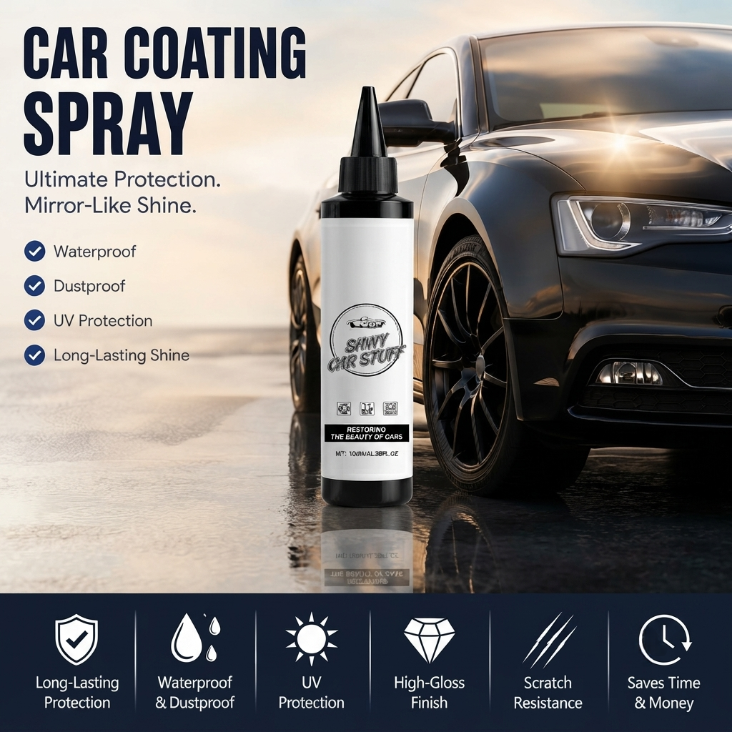 ✨ Nano Ceramic Coating Spray – 100ml Waterproof UV Protection Polish for Paint, Windshield & Wheels 🚗
