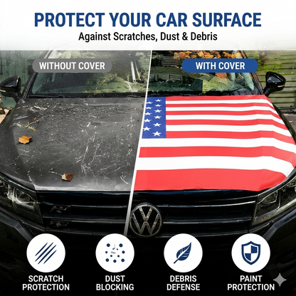🔥Sale: 49% OFF-American Flag Car Hood Cover Universal Size