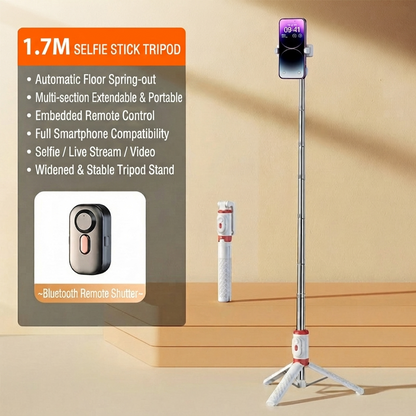 📱 SmartSelfie Stick & Tripod – Wireless Remote, Stable Stand, Creator Kit for iPhone & Android ✈️