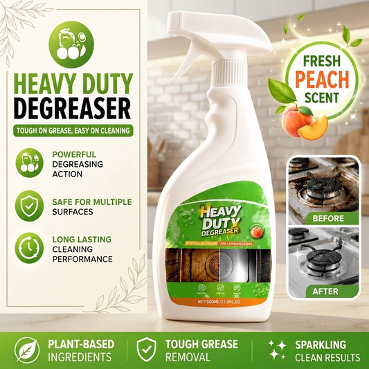 🍑 Heavy Duty Range Hood Cleaner Spray – Kitchen Grease Remover for Hood Filters, Stovetops, Backsplash & Stainless Steel