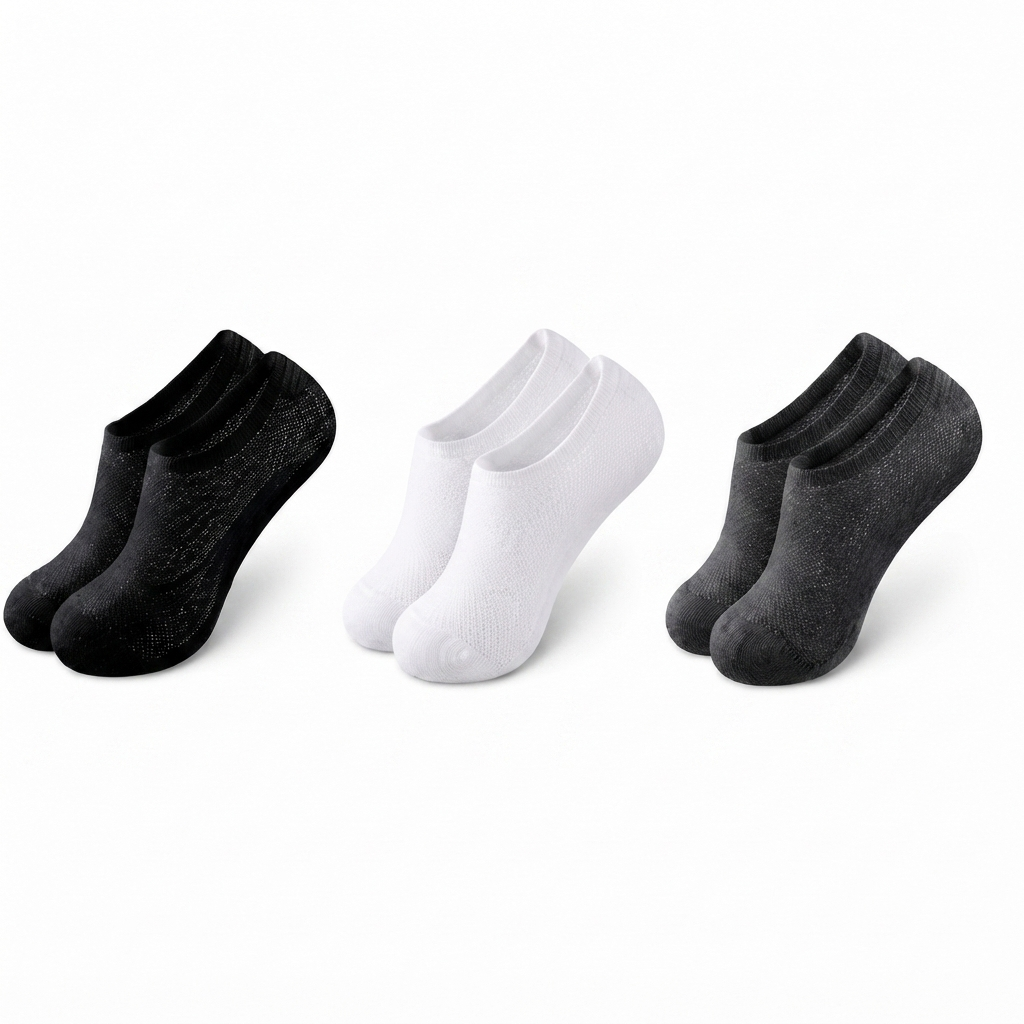 Mesh No-Show Socks – Anti-Slip Heel, Zero-Bulk Comfort