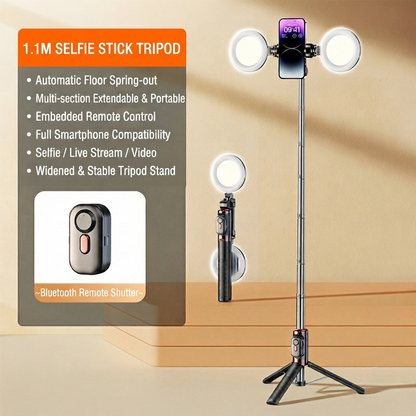 📱 SmartSelfie Stick & Tripod – Wireless Remote, Stable Stand, Creator Kit for iPhone & Android ✈️