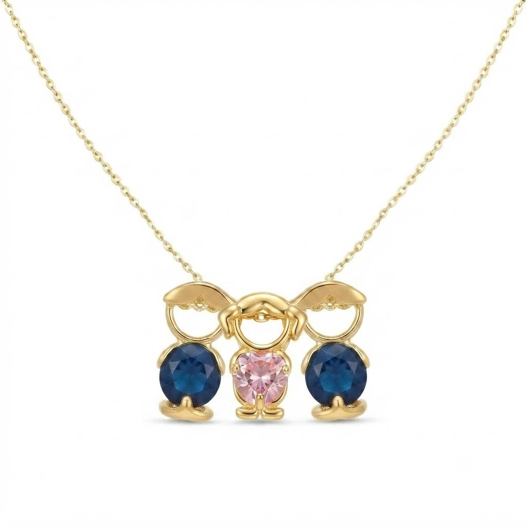 👩‍👧‍👦 Mom and Children Necklace – Meaningful Jewelry for Family Bonding 🌸