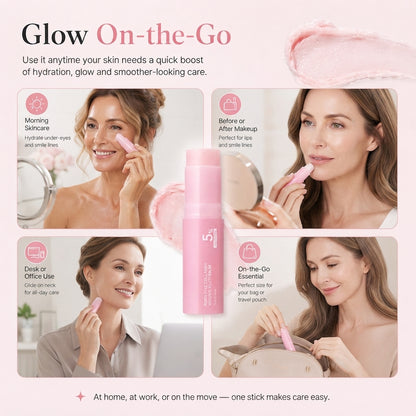 ✨ Pink Collagen Volume Stick | PDRN, Volufiline & NAD – Eyes, Neck, Lips & More