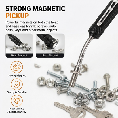 🎁🔥 Hot Sale | Telescoping Magnetic Pickup Tool with LED Flashlight