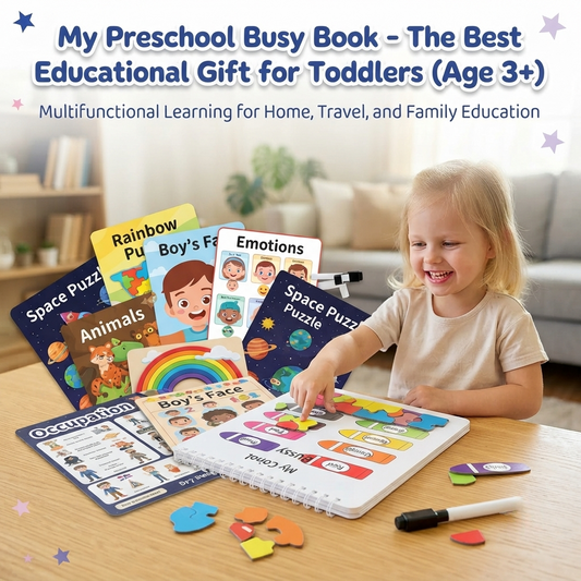 📚 30-in-1 Montessori Busy Book for Kids