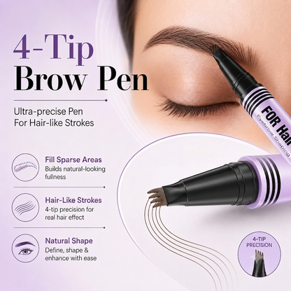 🔥 Hot Sale | Waterproof 2-in-1 Micro-Fork Eyebrow Pen & Setting Gel