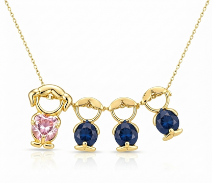 👩‍👧‍👦 Mom and Children Necklace – Meaningful Jewelry for Family Bonding 🌸