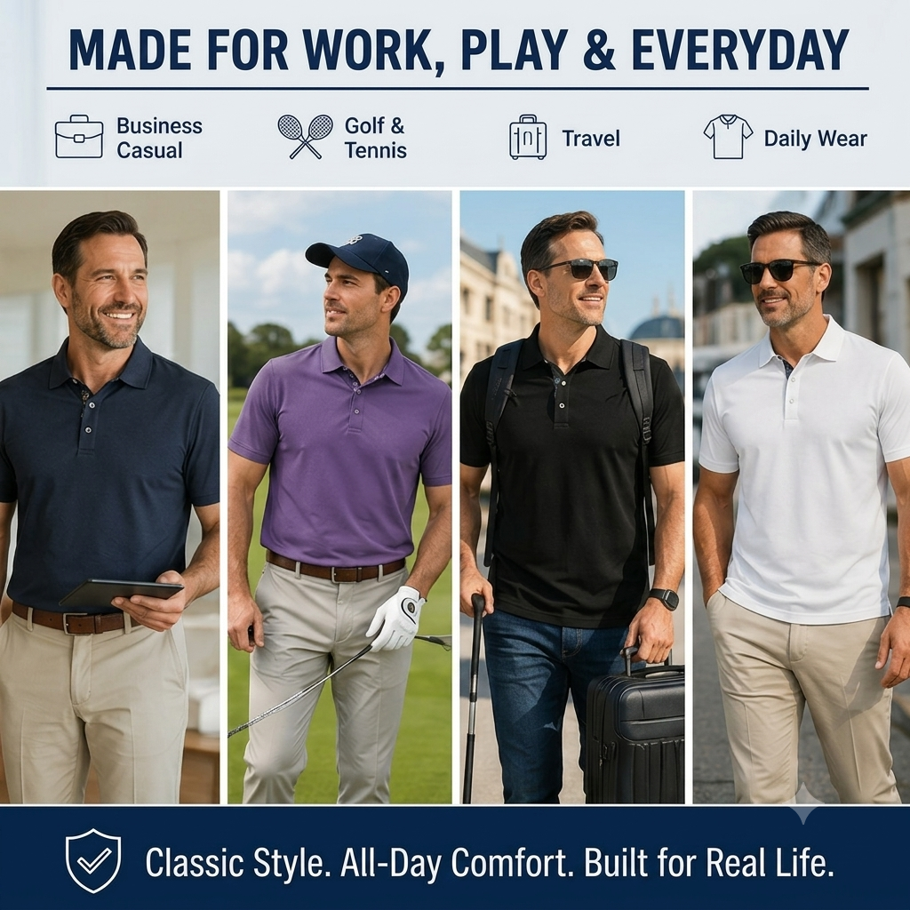 🔥 HOT SALE | 3 PCS Men's Polo Shirts