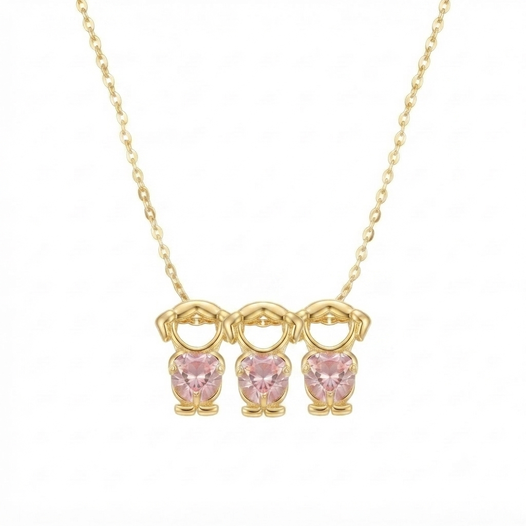 👩‍👧‍👦 Mom and Children Necklace – Meaningful Jewelry for Family Bonding 🌸