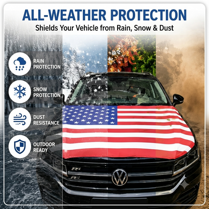 🔥Sale: 49% OFF-American Flag Car Hood Cover Universal Size
