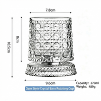 Gem Rotating Whiskey Glass