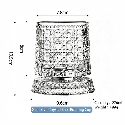 Luxury 360°  Spinning Crystal Barware Cup