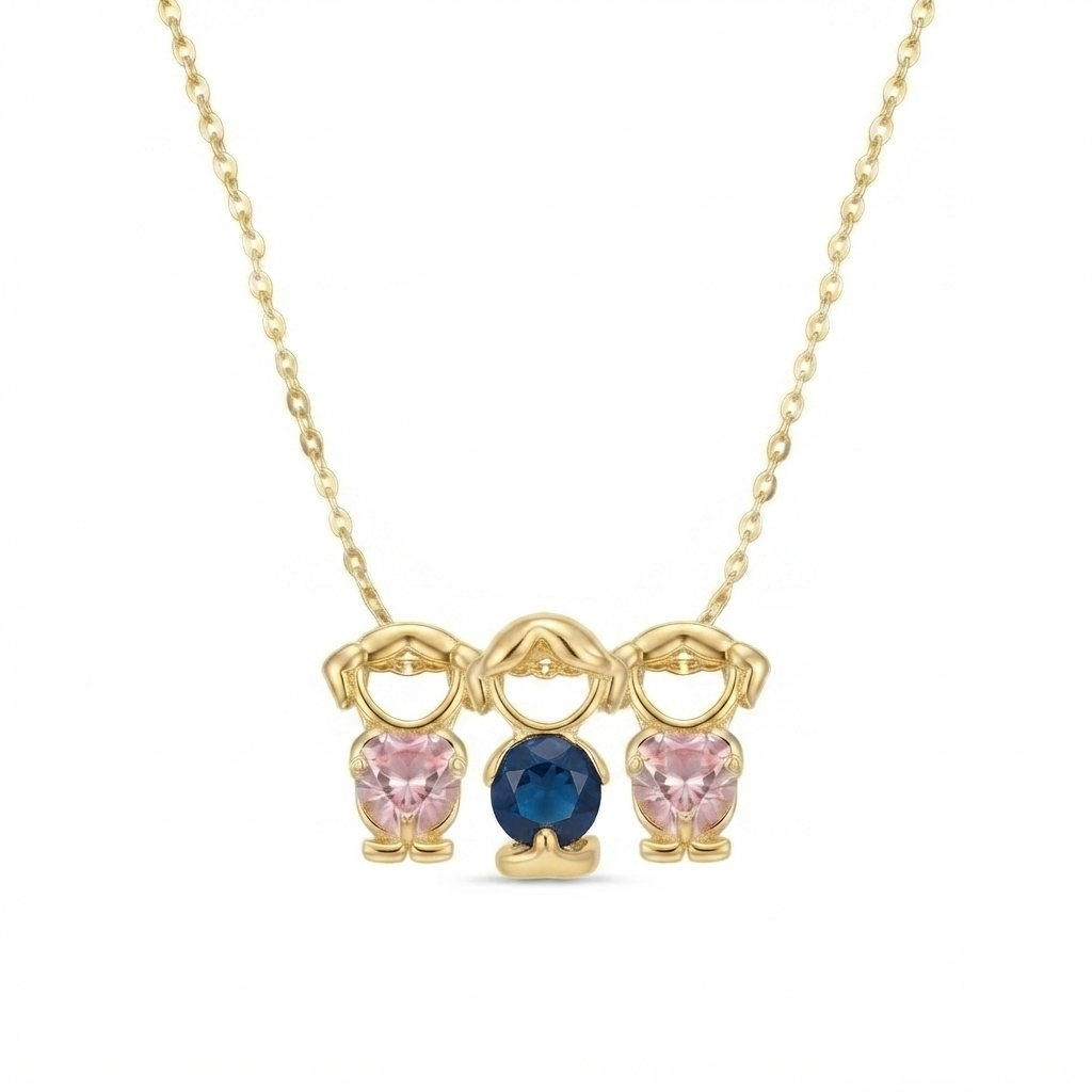 👩‍👧‍👦 Mom and Children Necklace – Meaningful Jewelry for Family Bonding 🌸