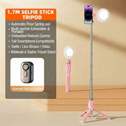 📱 SmartSelfie Stick & Tripod – Wireless Remote, Stable Stand, Creator Kit for iPhone & Android ✈️