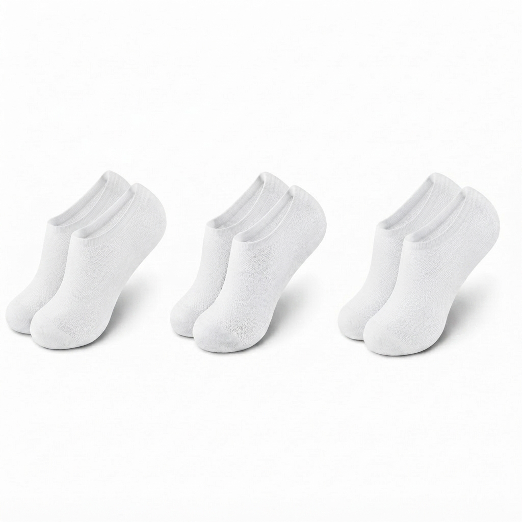 Mesh No-Show Socks – Anti-Slip Heel, Zero-Bulk Comfort