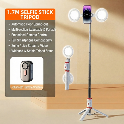 📱 SmartSelfie Stick & Tripod – Wireless Remote, Stable Stand, Creator Kit for iPhone & Android ✈️