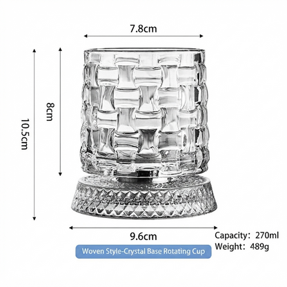 Luxury 360°  Spinning Crystal Barware Cup