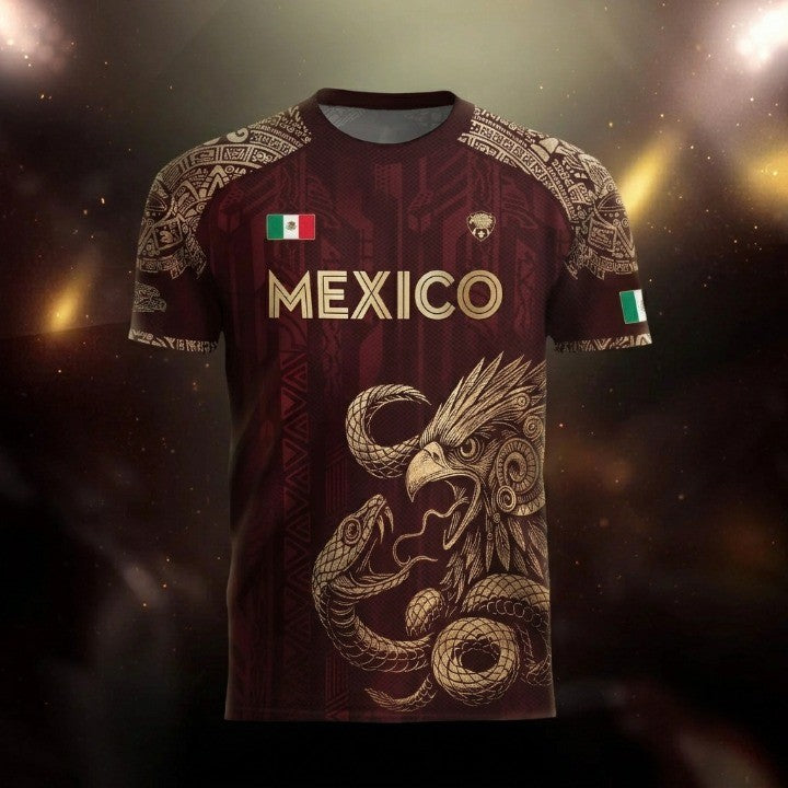 ⚽ 2026 Mexico Burgundy Sports Tee