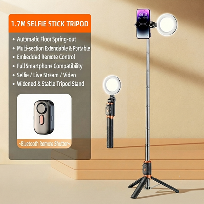 📱 SmartSelfie Stick & Tripod – Wireless Remote, Stable Stand, Creator Kit for iPhone & Android ✈️