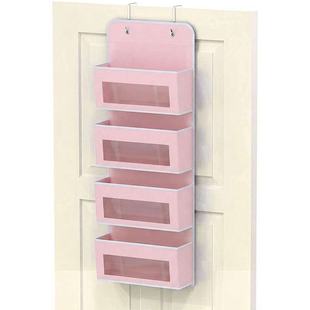 🚪 5-Tier Over Door Organizer – 5 Large Mesh Pockets, Anti-Tilt, 44 lb Capacity, Space Saver for Home