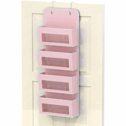 🚪 5-Tier Over Door Organizer – 5 Large Mesh Pockets, Anti-Tilt, 44 lb Capacity, Space Saver for Home