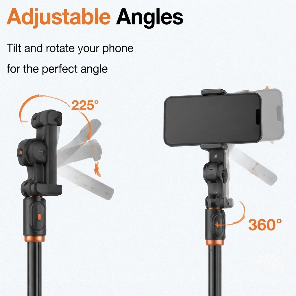 📱 SmartSelfie Stick & Tripod – Wireless Remote, Stable Stand, Creator Kit for iPhone & Android ✈️