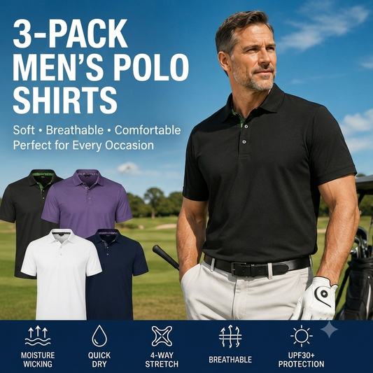🔥 HOT SALE | 3 PCS Men's Polo Shirts
