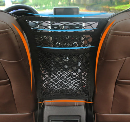 🚗 3-Layer Mesh Car Organizer – Seat Back Storage Net