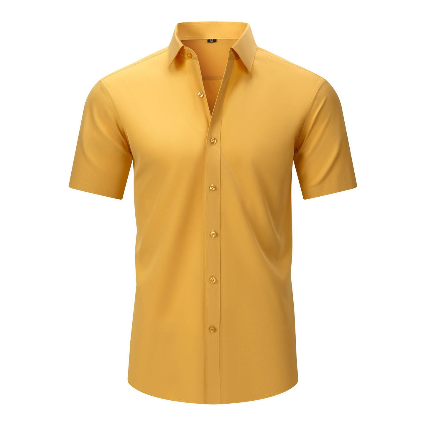 💪 Men's Stretch Slim Fit Short Sleeve Shirt – Button-Down Casual Style