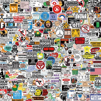 🔥 Set of 300 Pcs Funny Saying Stickers