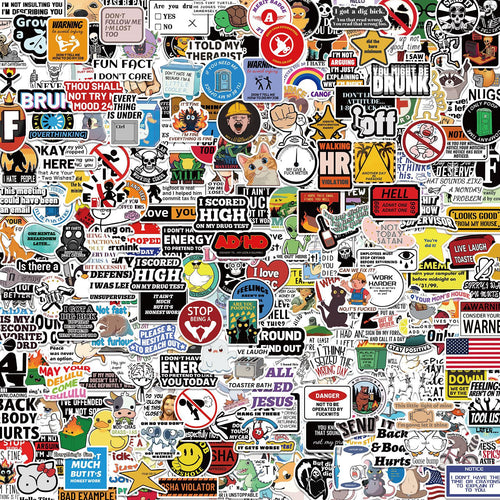 🔥 Set of 300 Pcs Funny Saying Stickers