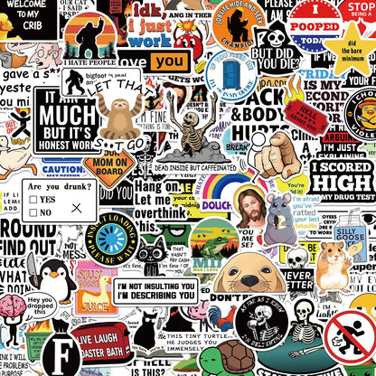 🔥 Set of 300 Pcs Funny Saying Stickers