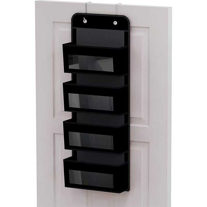 🚪 5-Tier Over Door Organizer – 5 Large Mesh Pockets, Anti-Tilt, 44 lb Capacity, Space Saver for Home